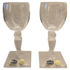 Pareja de copas Bohemia Crystal, fabricadas en la República Checa