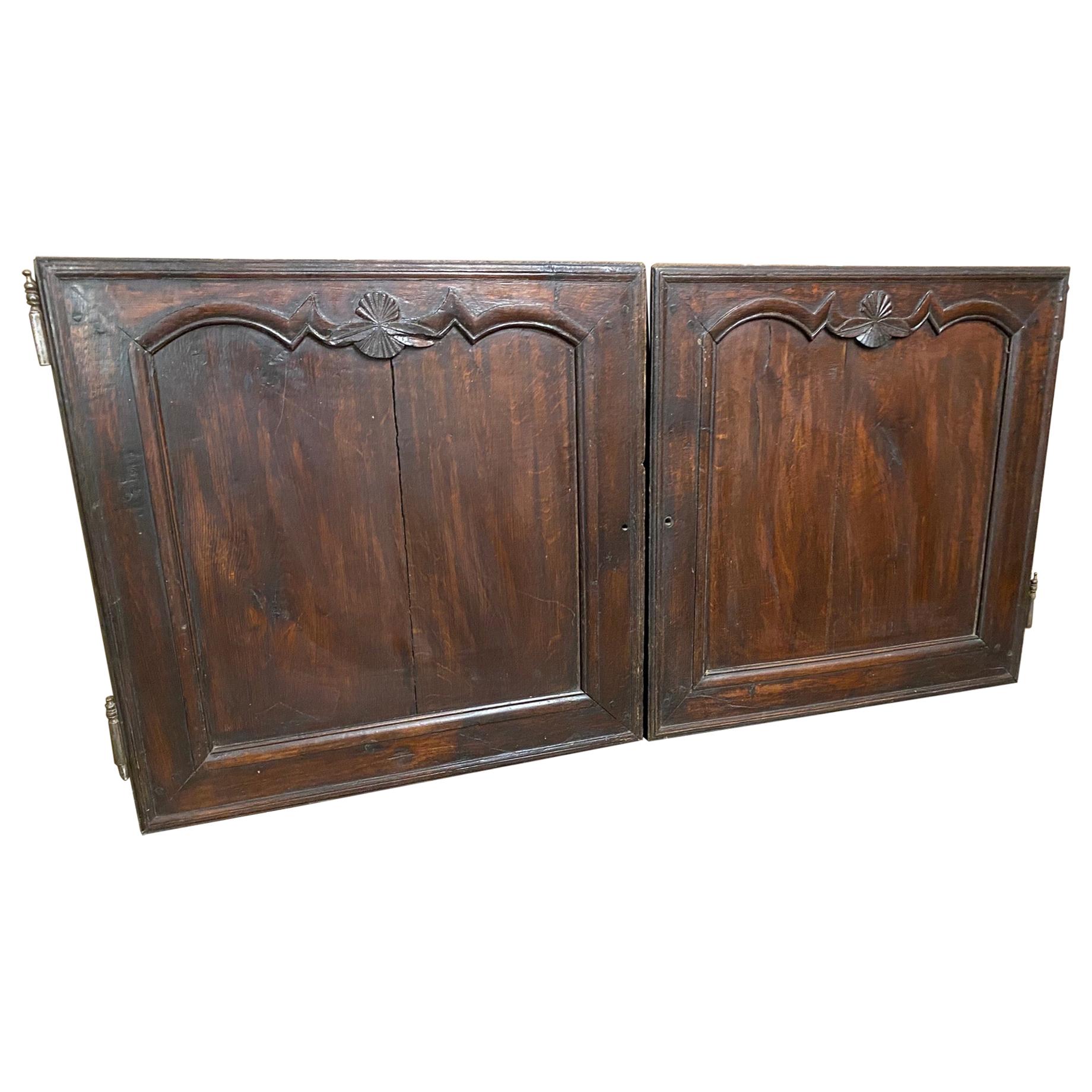 Pair of Boiserie Cabinet Doors For Sale