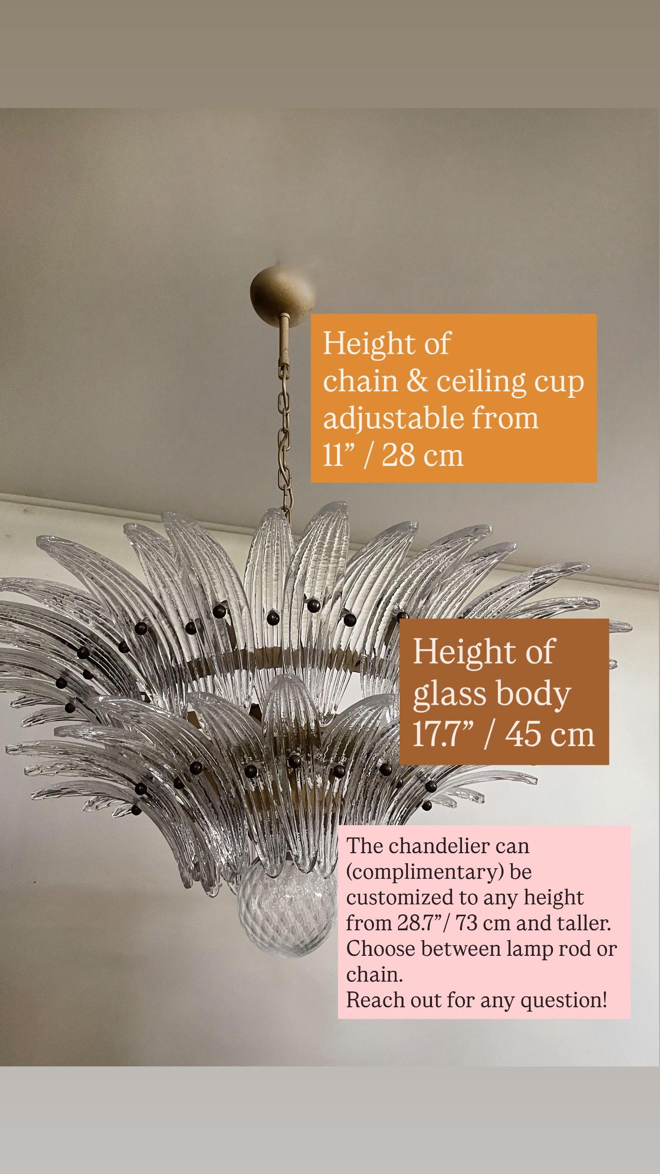 Coppia di audaci lampadari eclettici di Murano Tropicale nello stile di Barovier. in vendita 4
