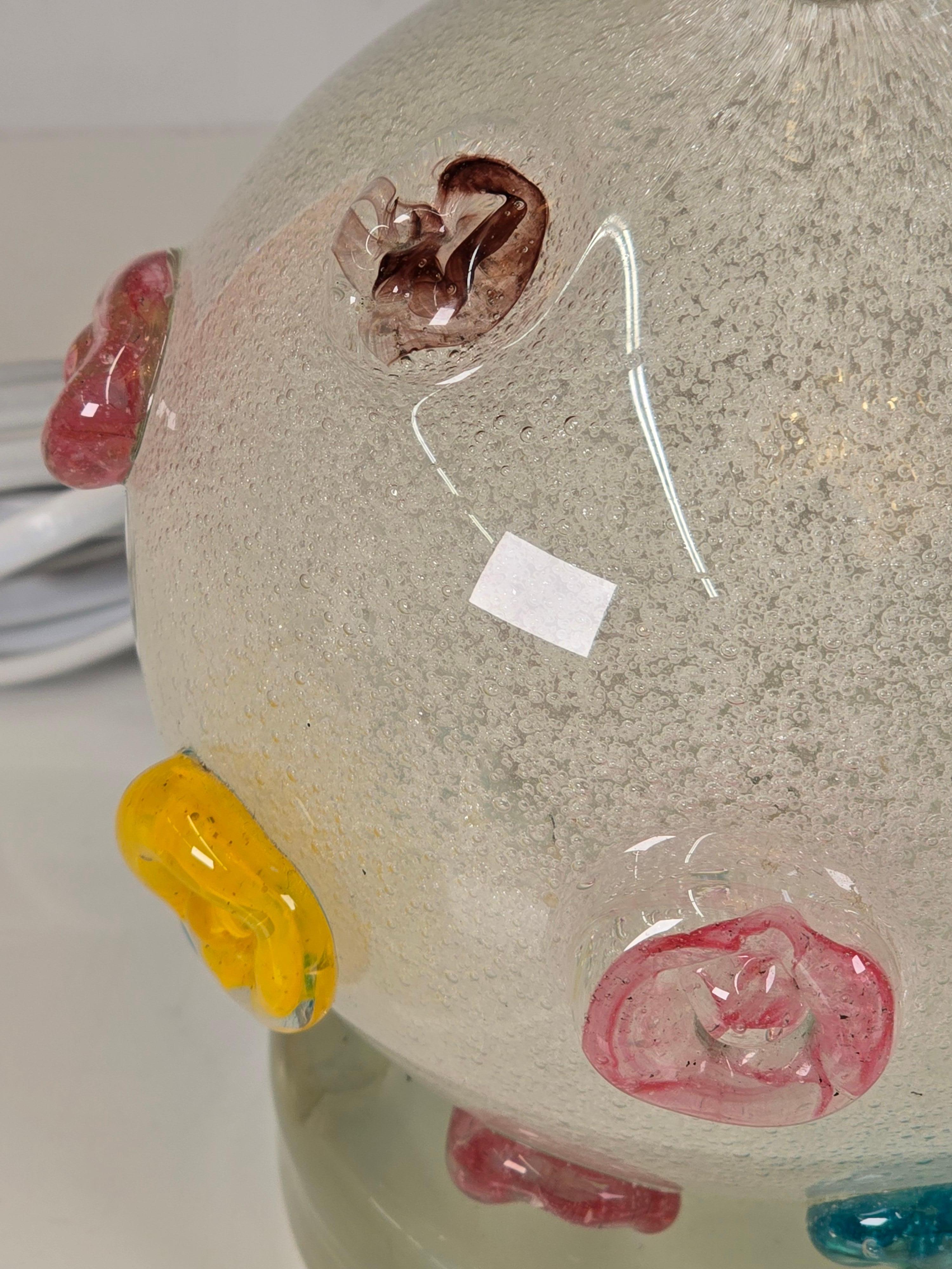 Milieu du XXe siècle Paire de lampes en verre Bolicine, Murano, années 1950 en vente