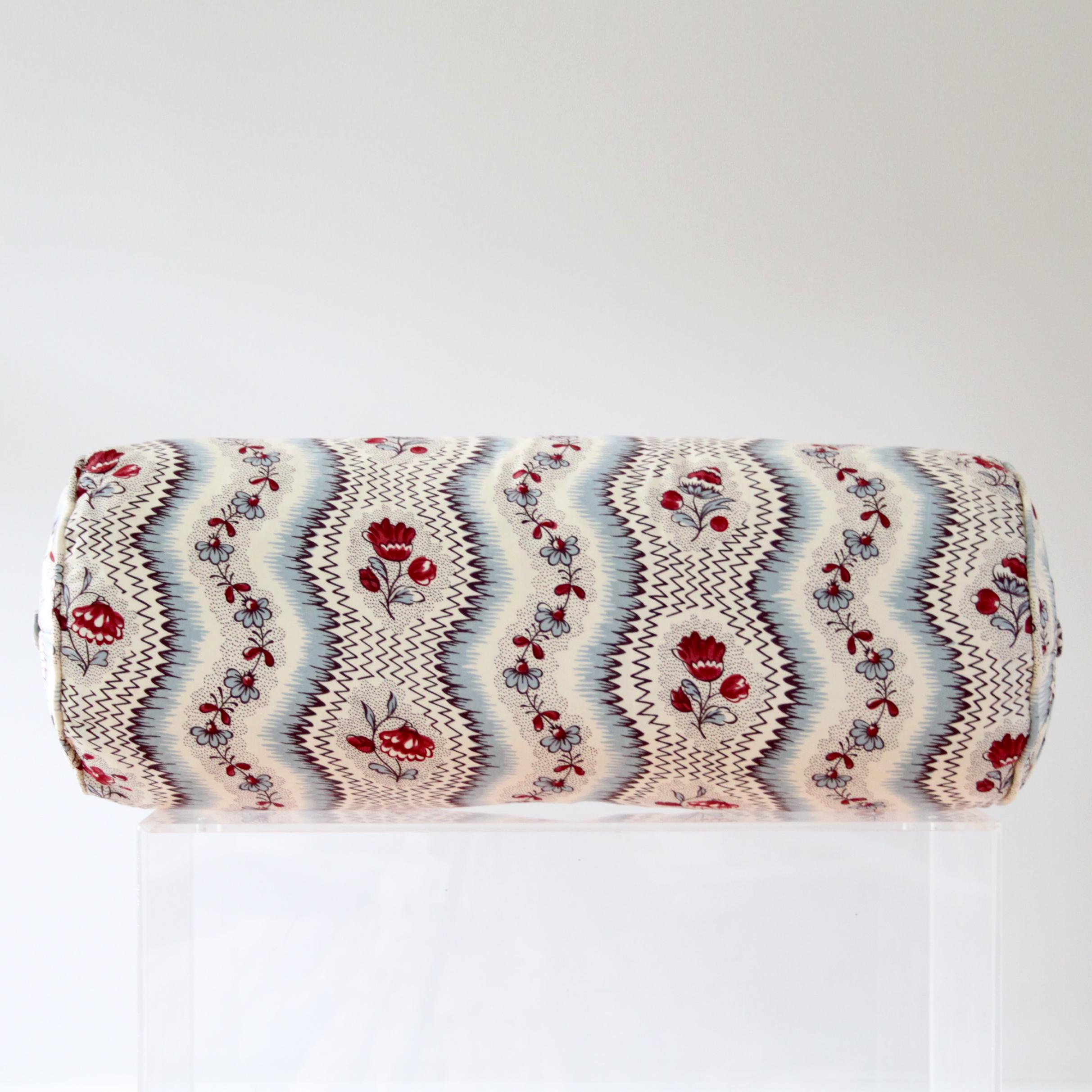 Arts and Crafts Pair of Bolster Cushions, Pierre Frey Manach For Sale