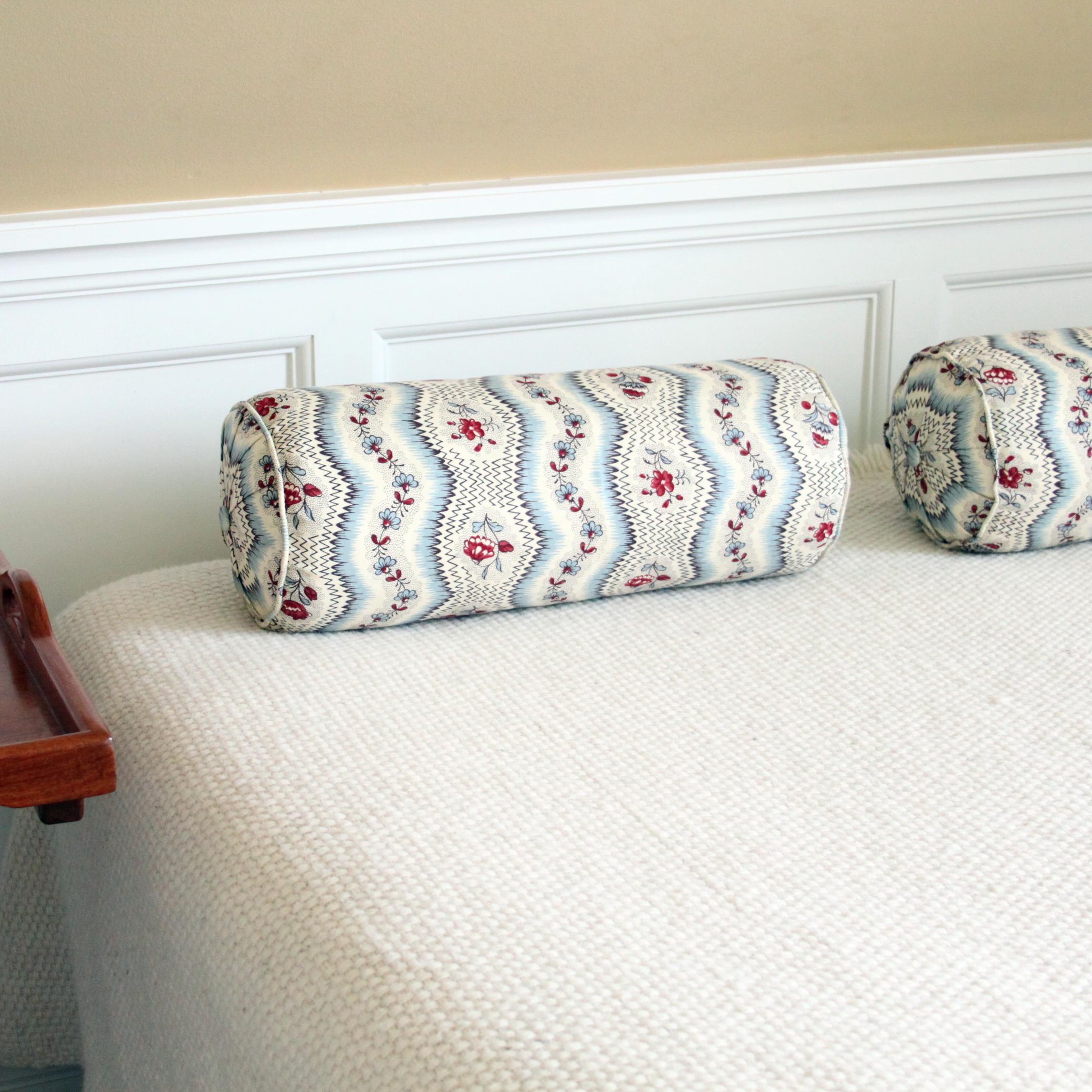 Pair of Bolster Cushions, Pierre Frey Manach In New Condition For Sale In Copenhagen, DK