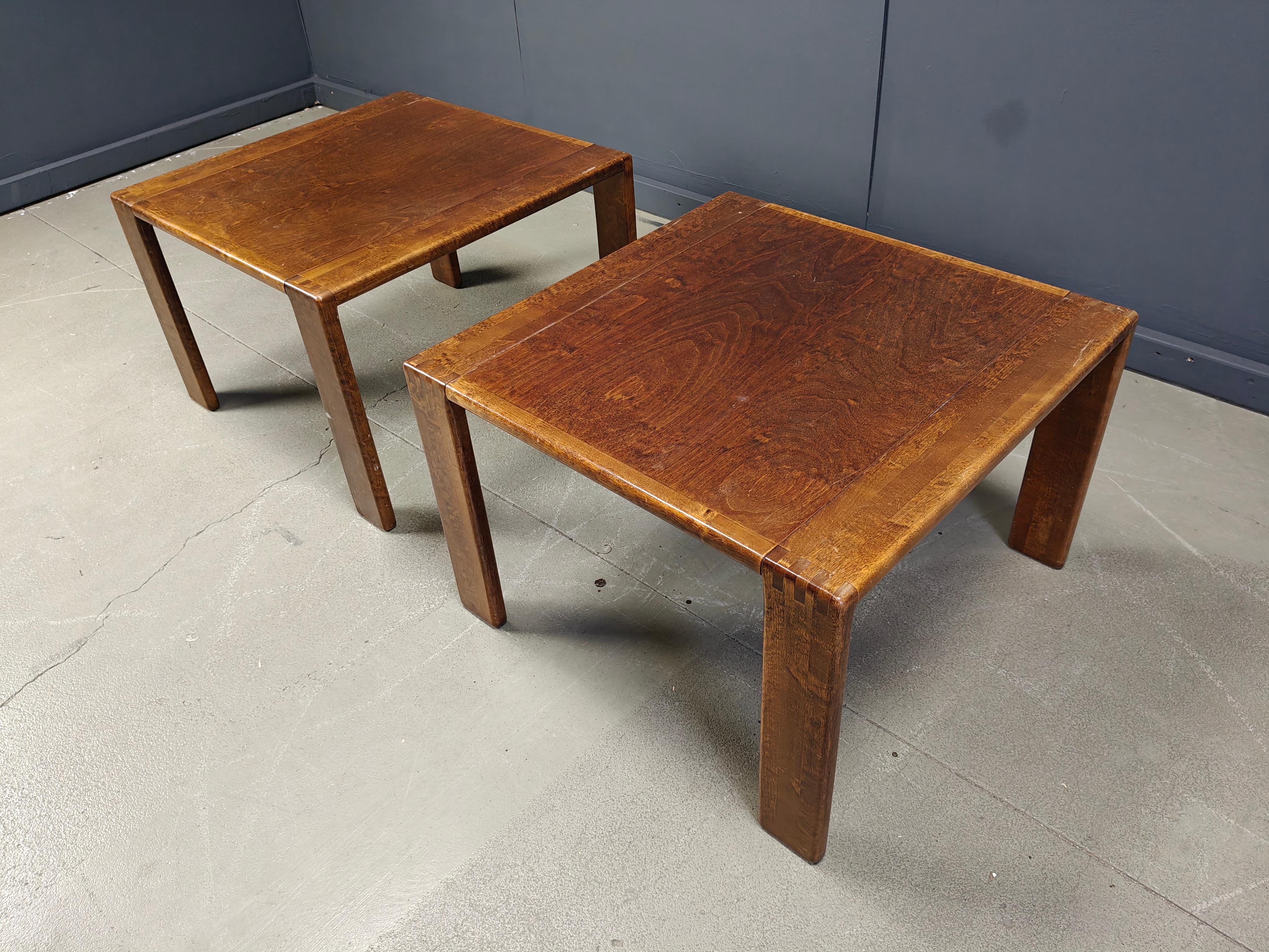 Scandinave moderne Paire de tables basses Bonanza par Asko, Finlande, années 1960 en vente