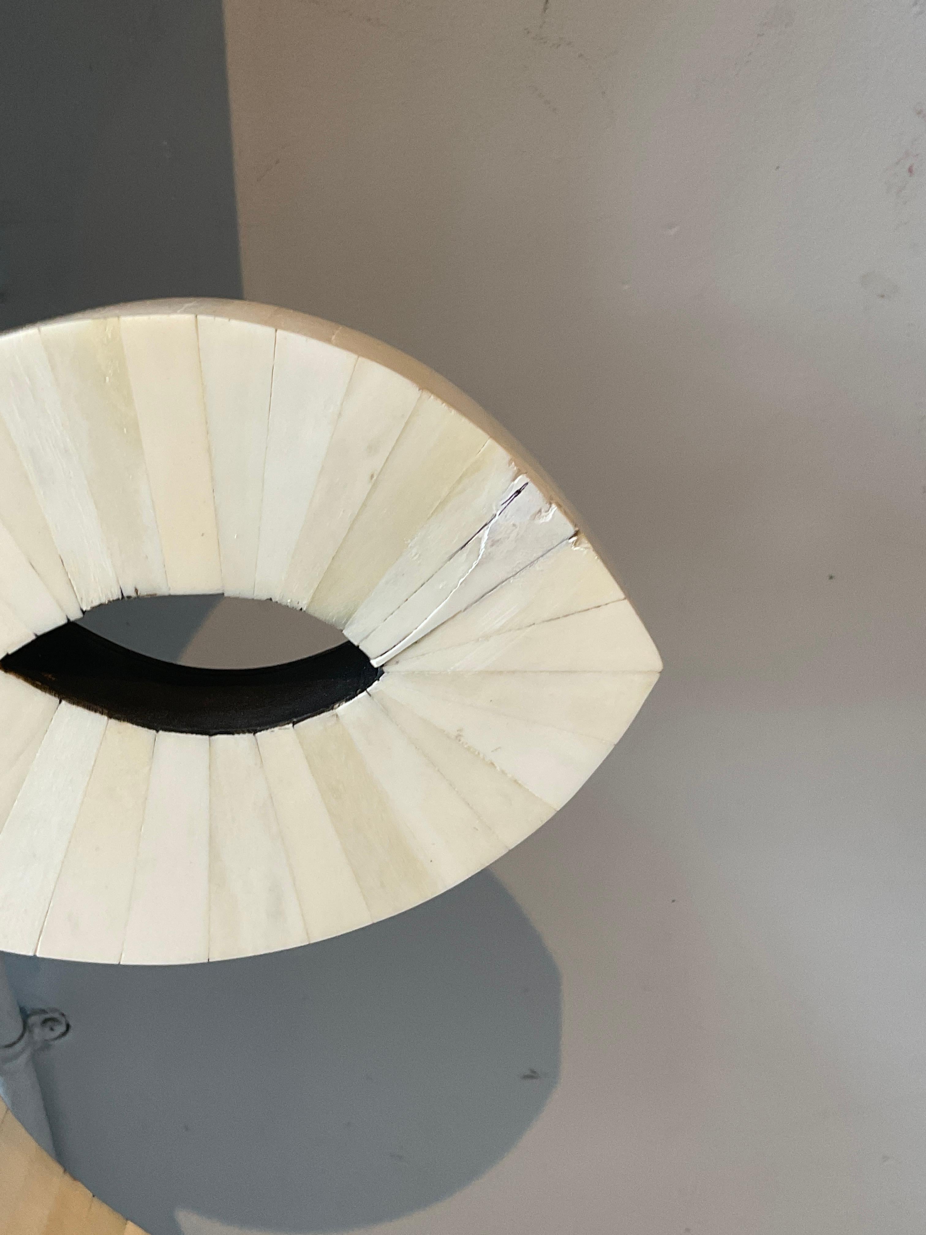 Contemporary Pair Of Bone Mirrors For Sale
