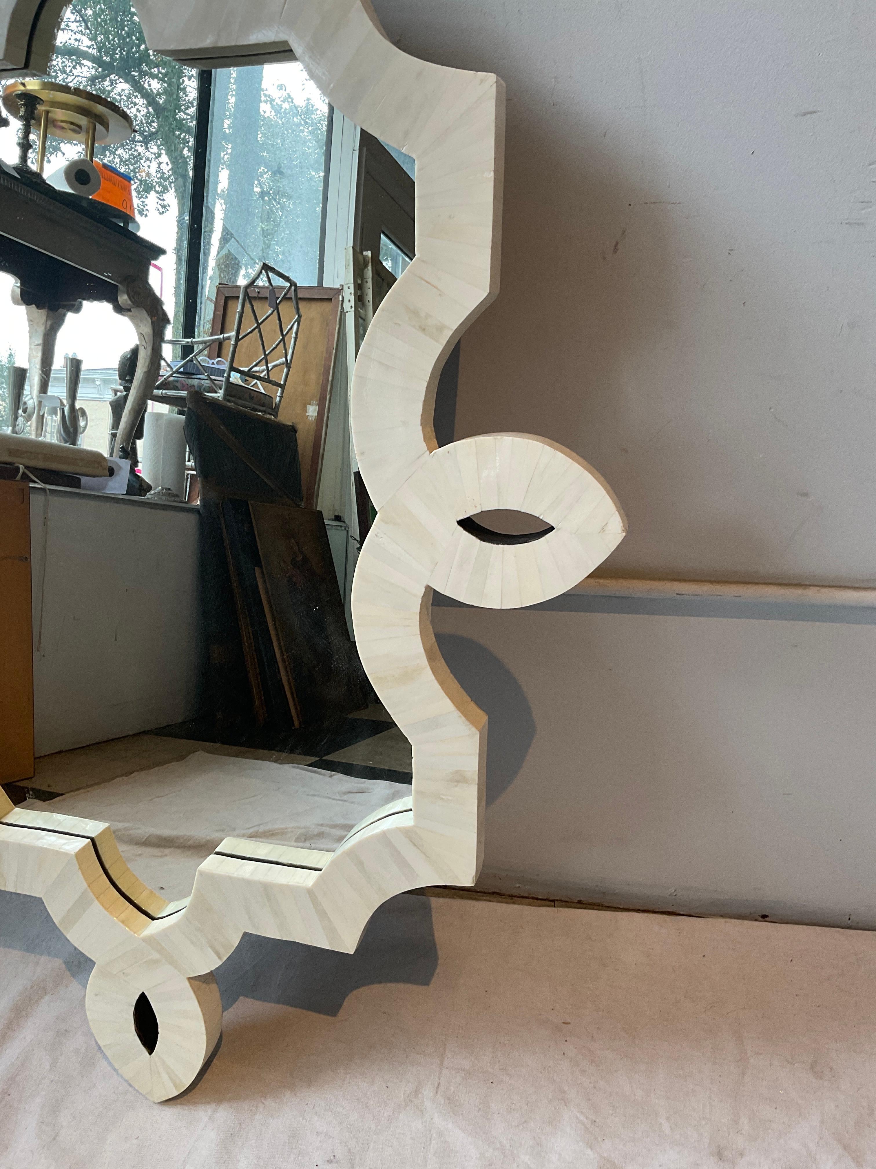 Pair Of Bone Mirrors For Sale 4