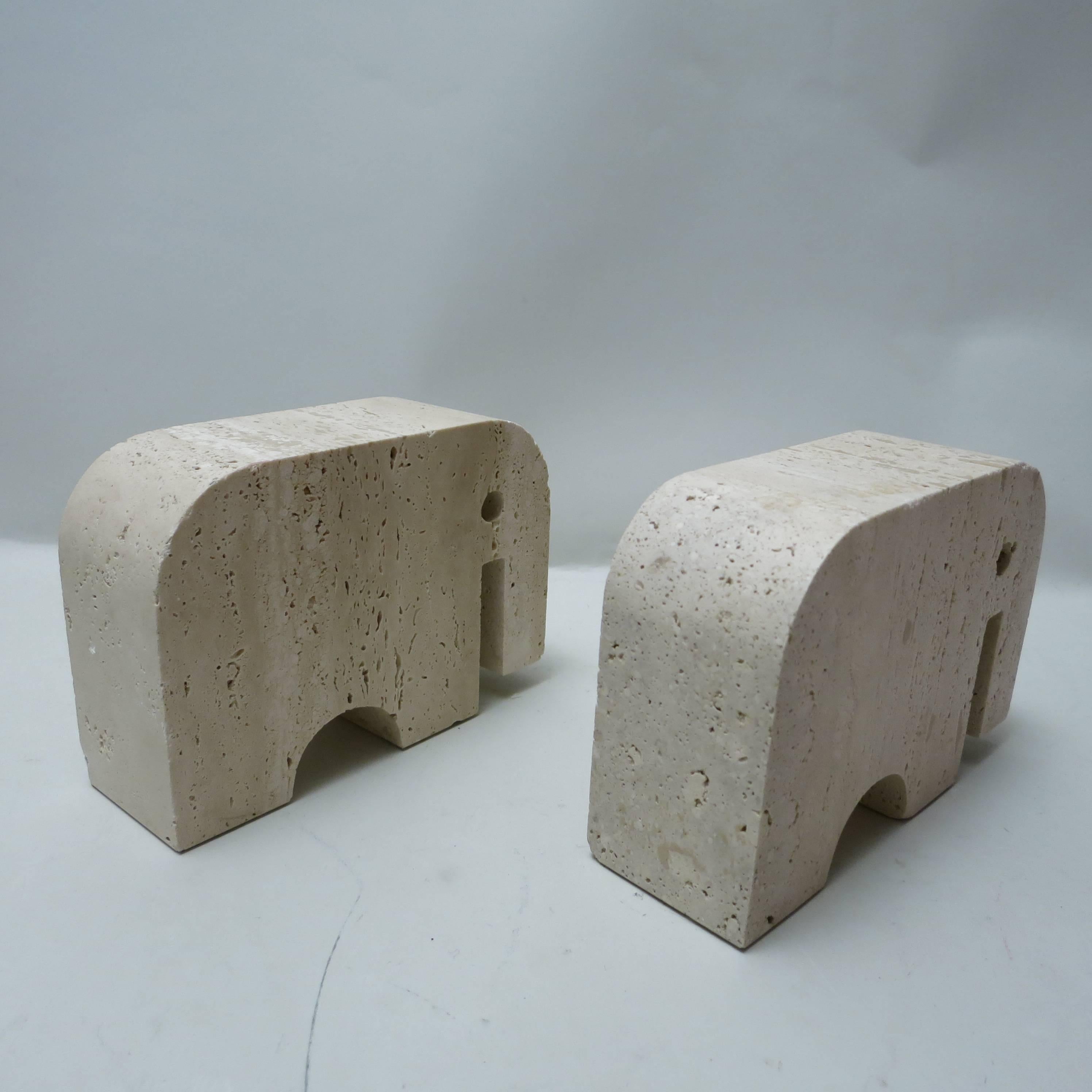 Pair of Bookends Elephants Fratelli Mannelli, 1970 In Good Condition In Paris, FR