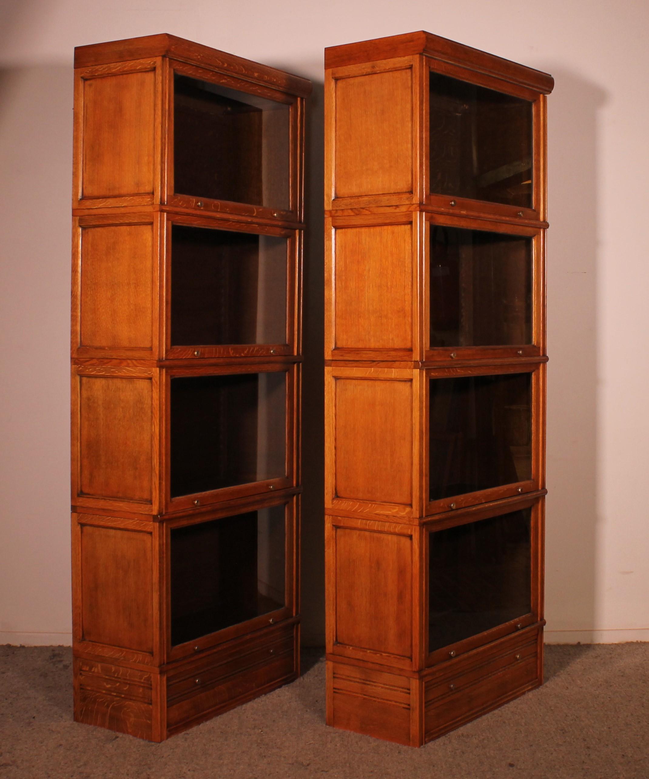 Pair Of Bookcases Called Stacking Bookcase In Light Oak 5
