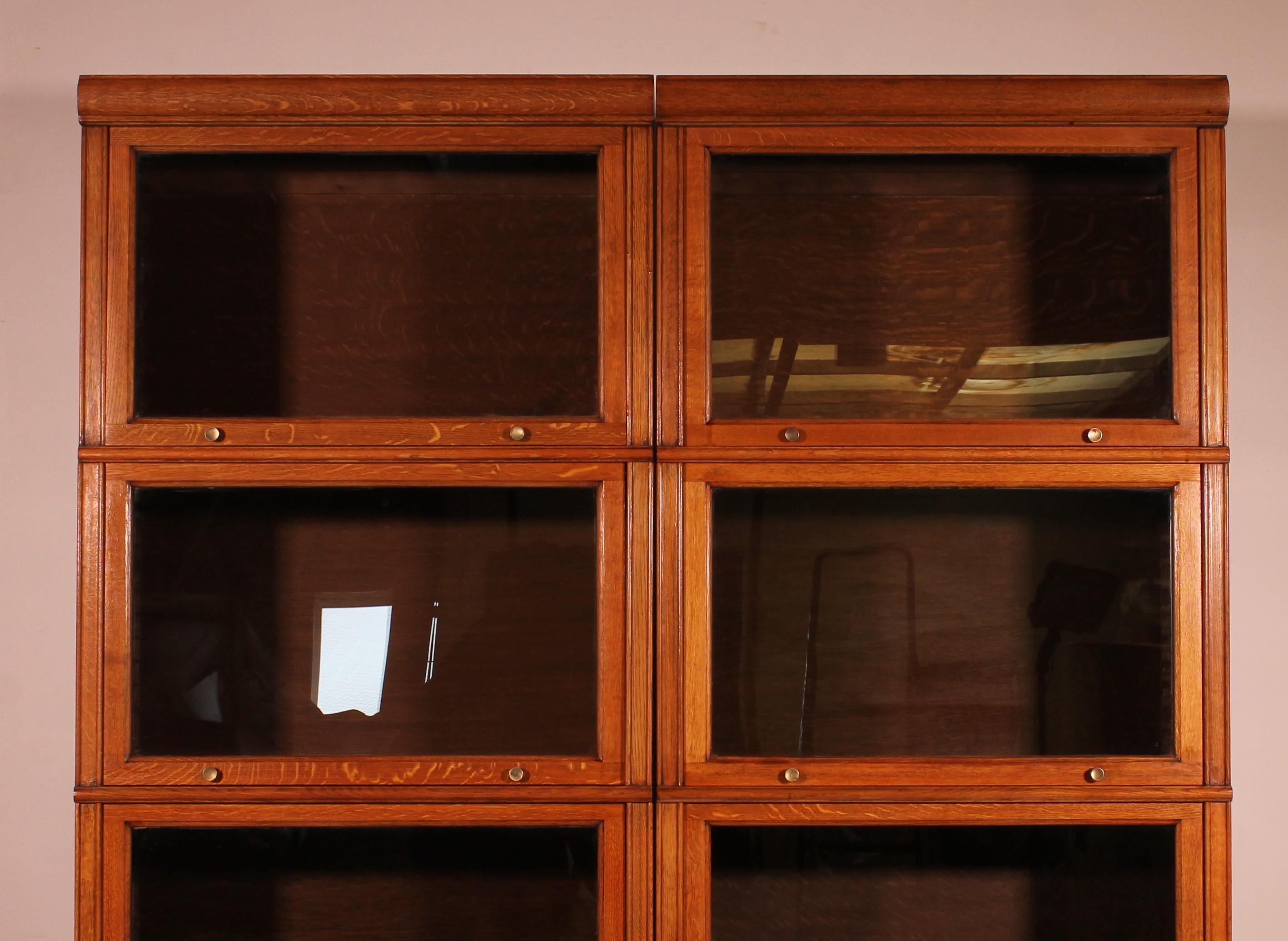 Aesthetic Movement Pair Of Bookcases Called Stacking Bookcase In Light Oak