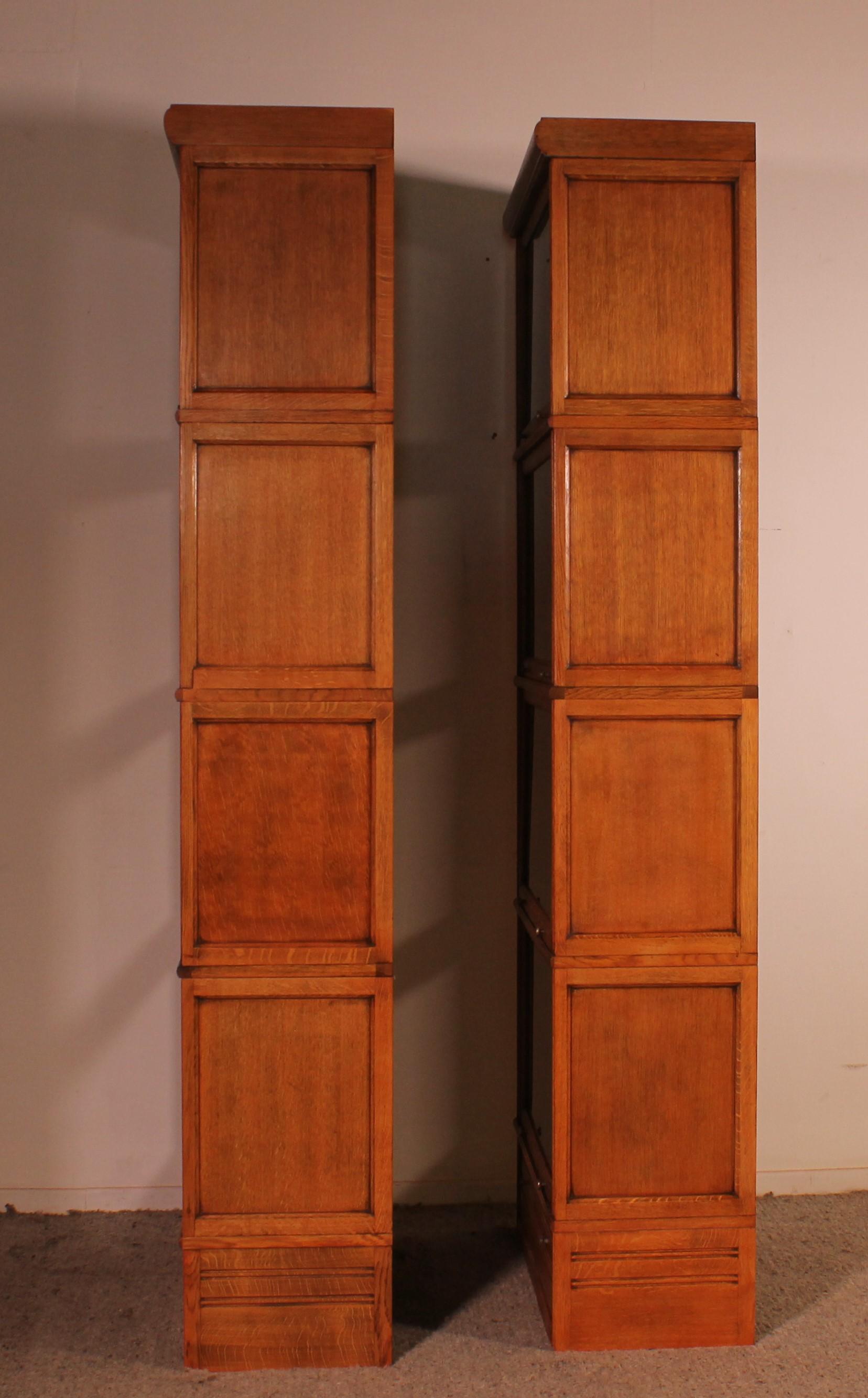 Pair Of Bookcases Called Stacking Bookcase In Light Oak 3