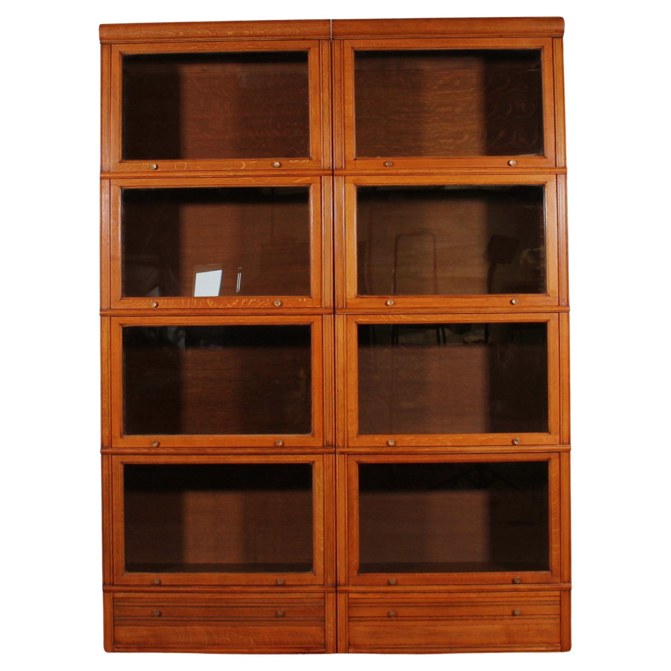 Pair Of Bookcases Called Stacking Bookcase In Light Oak