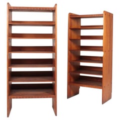 Pair of Bookcases in Patinated Pine Designed by Martin Nyrop for Rud Rasmussen