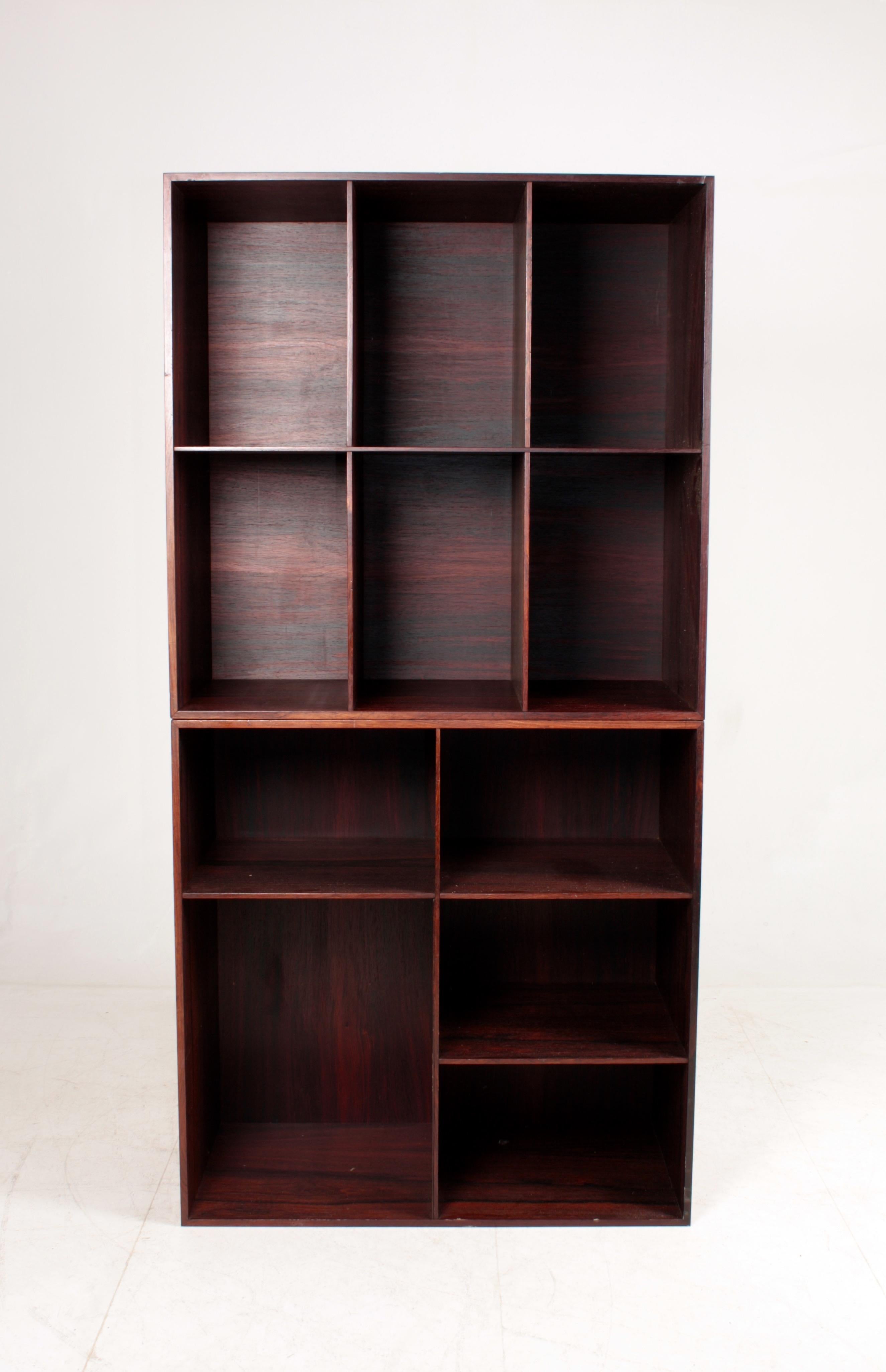 Pair of Bookcases in Rosewood by Mogens Koch, Danish Design, Mid-Century, 1950s For Sale 1