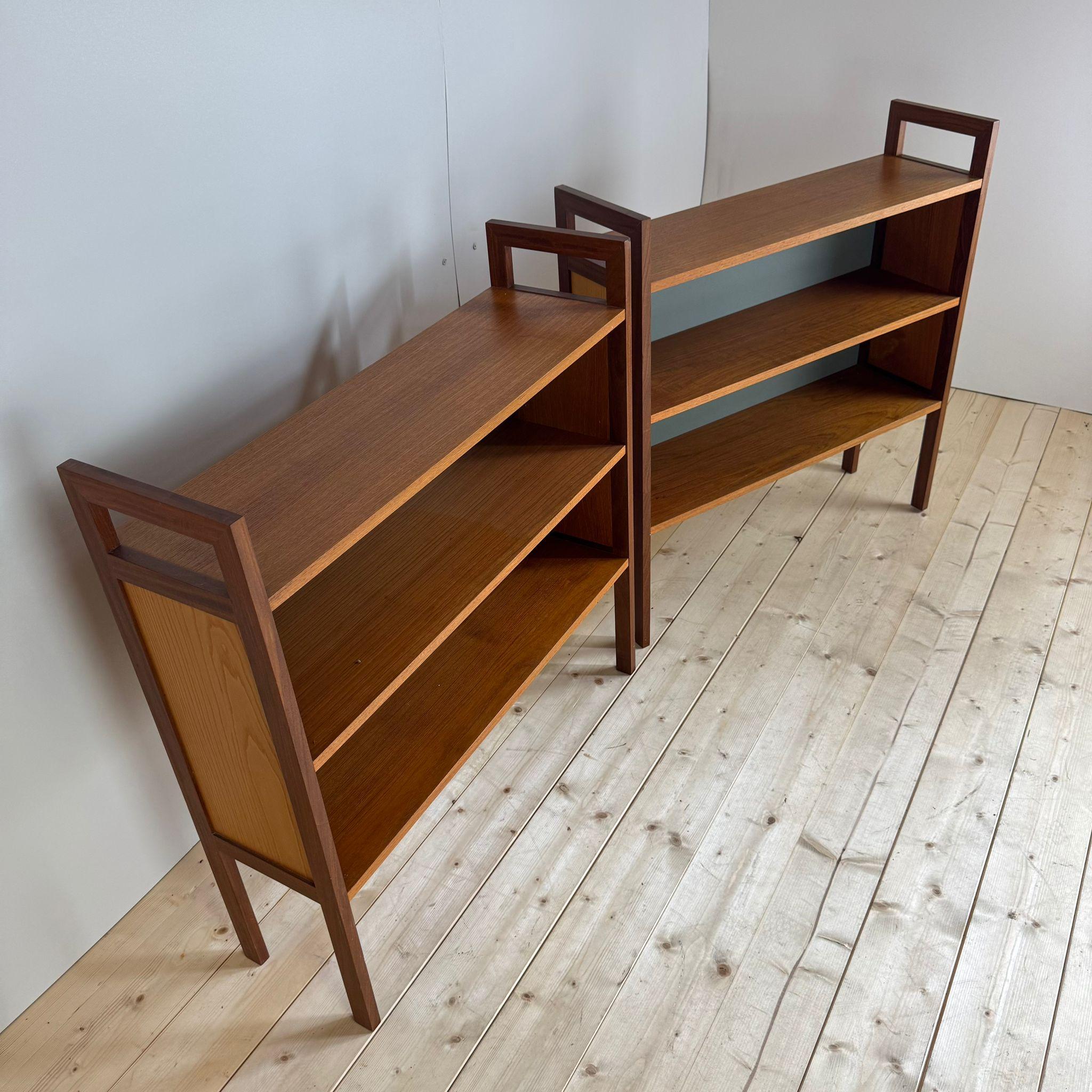 Teak Pair of bookcases in teak, Sweden 1960 in vendita