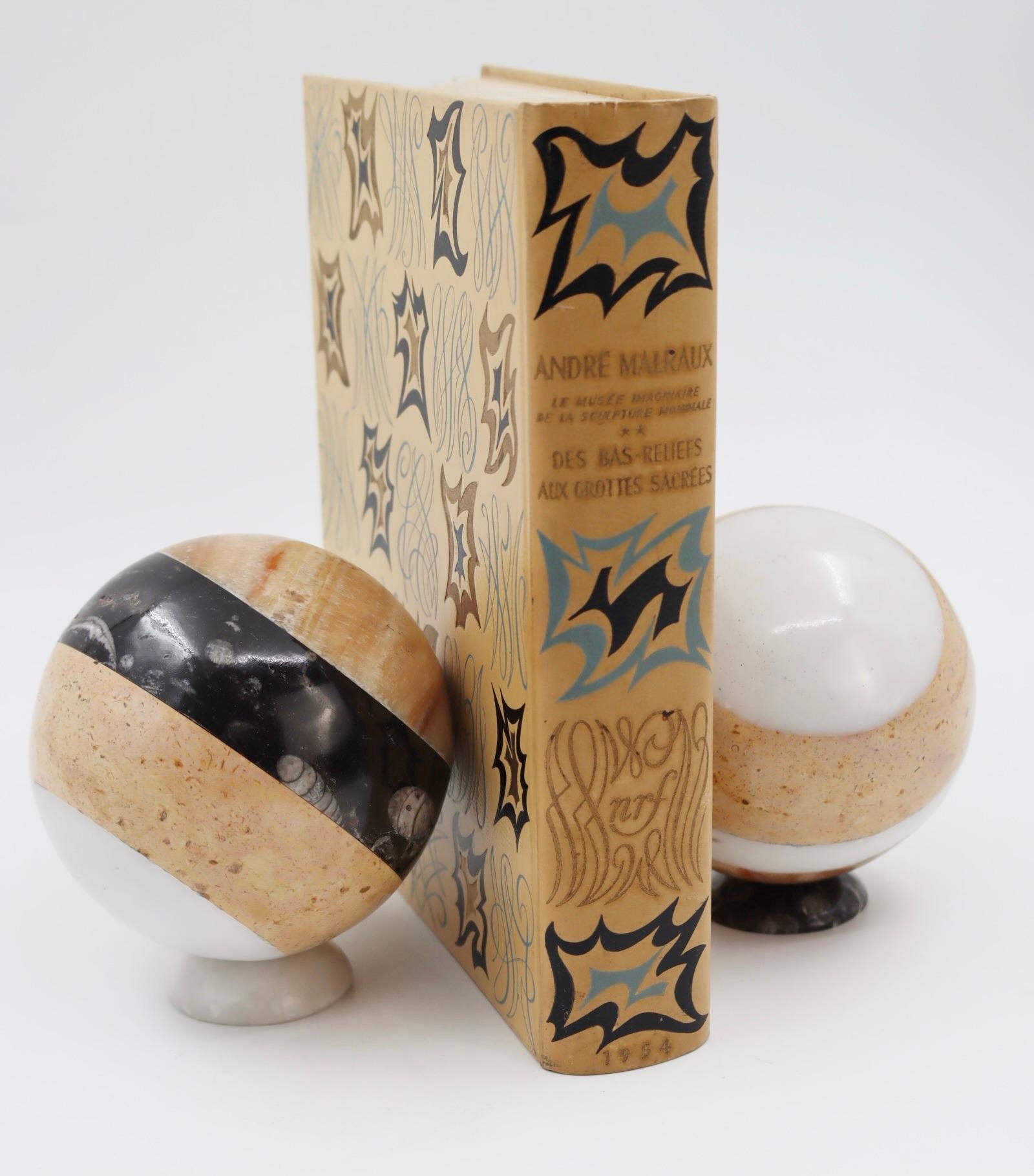 Pair of Bookends Balls, 20th Century For Sale 2