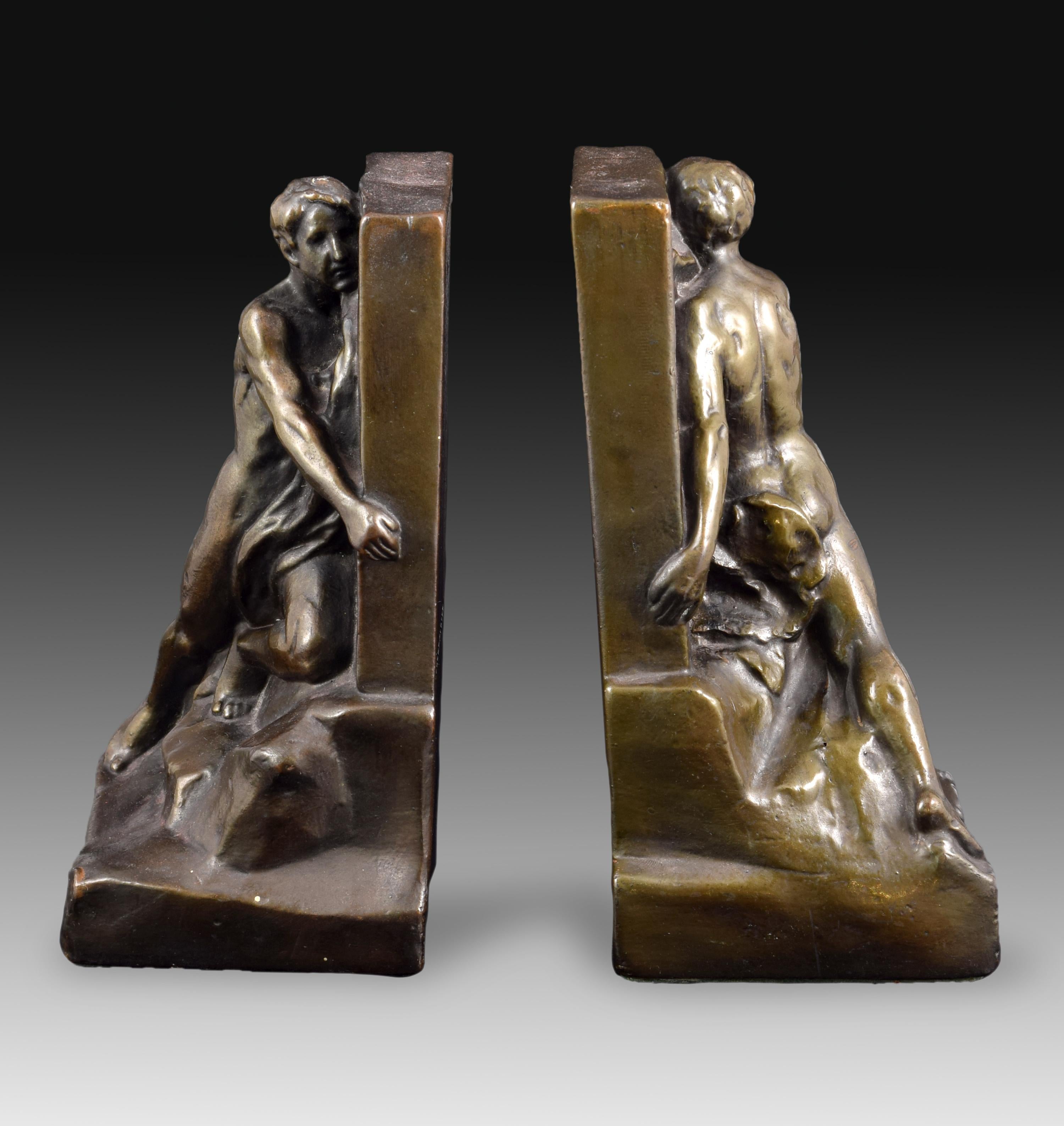 20th Century Pair of Bookends, Bronze, circa 1920s