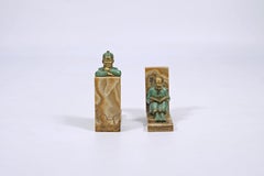 Art Deco Bookends by Hester Mabel White, Polychromed Bronze, 1920