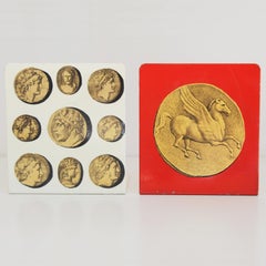 Pair of Bookends 'Cammei' by Piero Fornasetti, 1950-1960