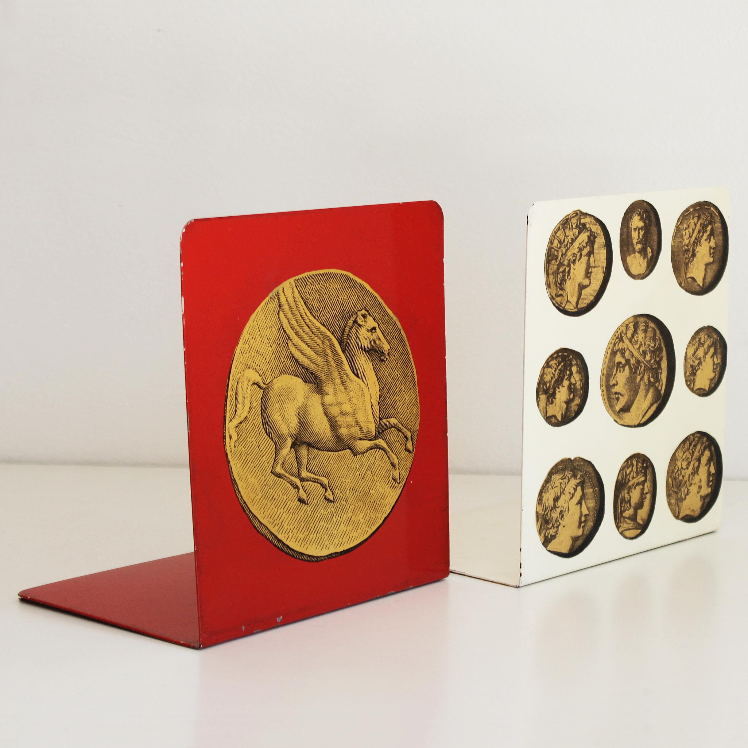 Italian Pair of Bookends 'Cammei' by Piero Fornasetti, 1950-1960 For Sale