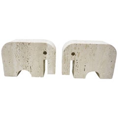 Pair of Bookends Elephants Fratelli Mannelli, 1970