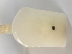 Pair of Bookends, in Onyx, White Color, Horse Shape Pattern, France Circa 1970