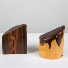 Pair of Bookends in Solid Cocobolo by Don Shoemaker