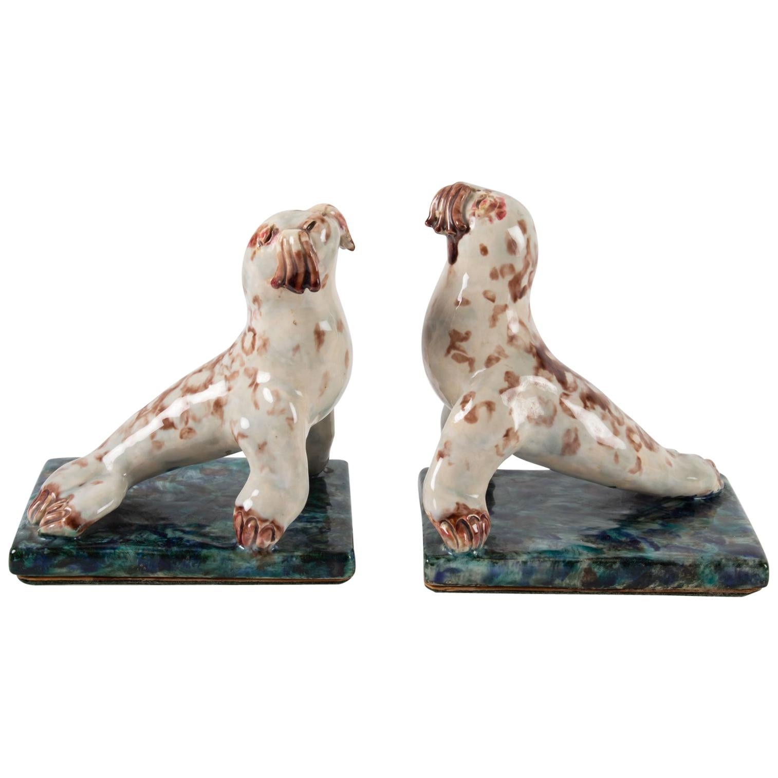 Pair of Bookends, Seal, Ceramic, 1950