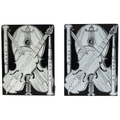 Pair of Bookends 'Strumenti Musicali' by Piero Fornasetti, 1950-1960