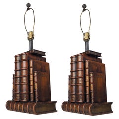 Pair of Books lamps by Theodore Alexander