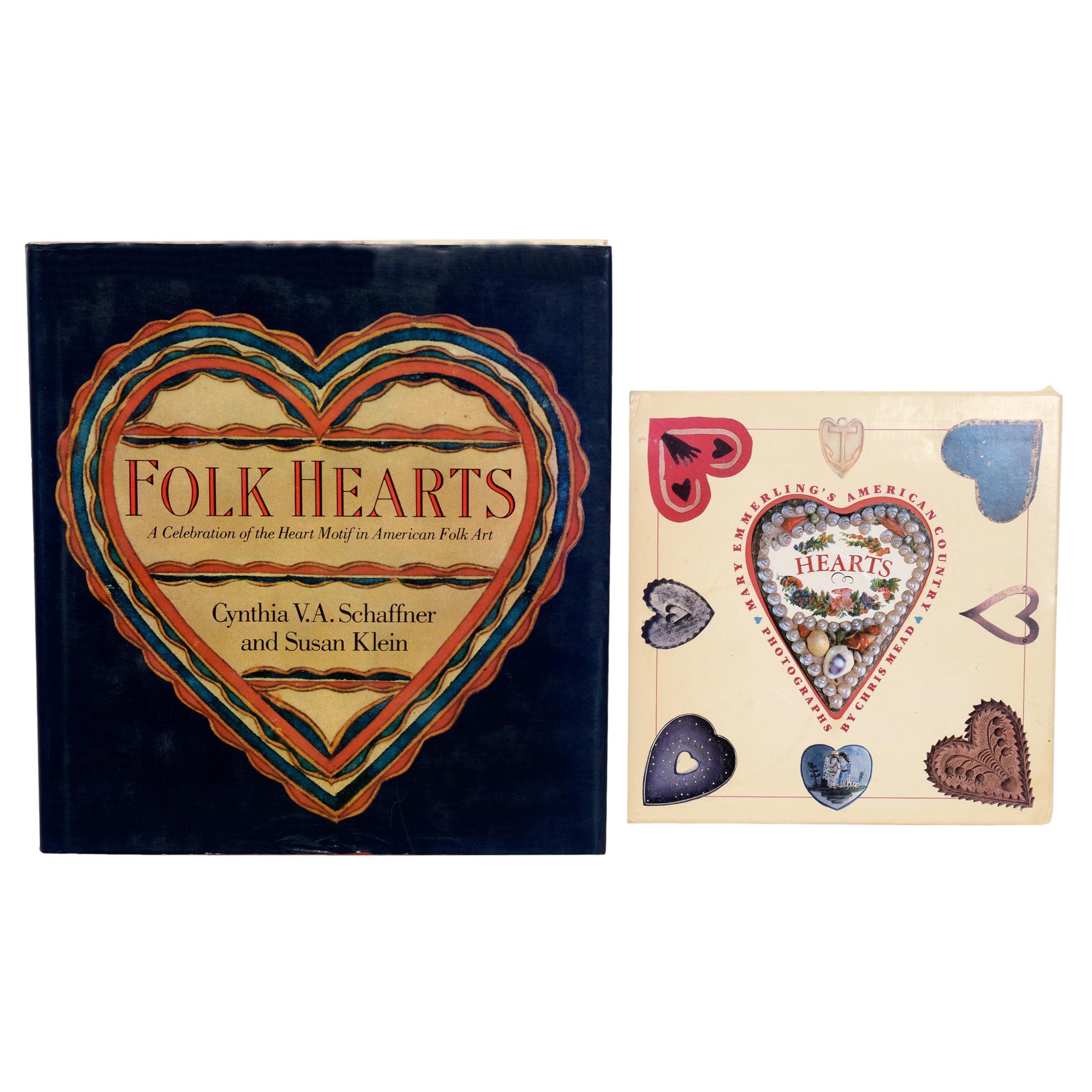 Pair of Books on American Folk Art Hearts, Both Are Stated First Edition's