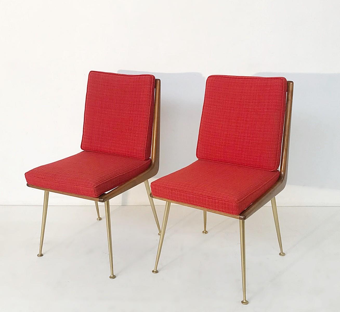 Mid-Century Modern Pair of Boomerang Chairs by Hans Mitzlaff for Eugen Schmidt Soloform, 1953