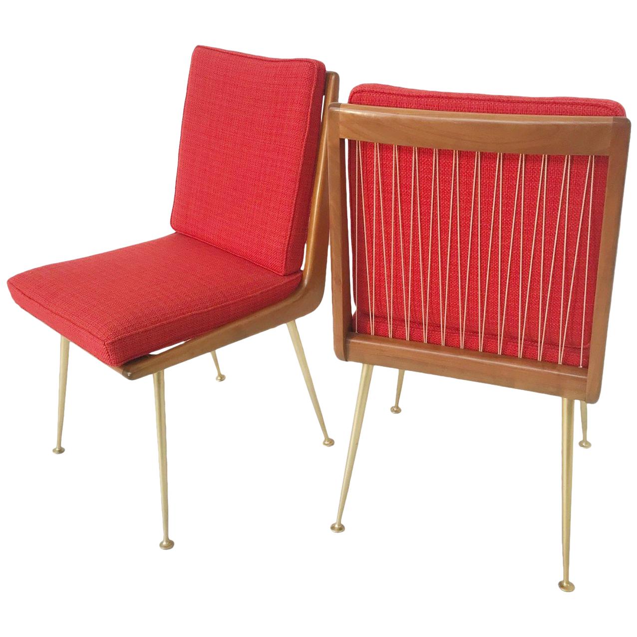Pair of Boomerang Chairs by Hans Mitzlaff for Eugen Schmidt Soloform, 1953