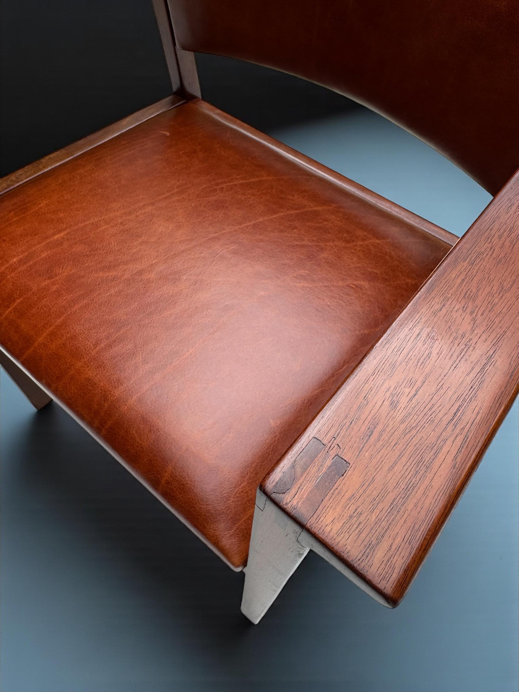 Pair of Borge Mogensen Model BM73 Armchairs in Teak and Leather, Denmark 1960's For Sale 5