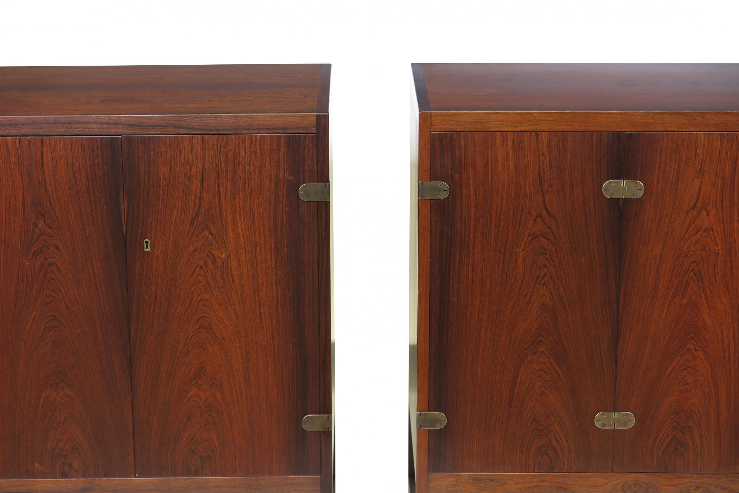 Scandinavian Modern Pair of Borge Mogensen Rosewood Cabinets Model BM 57