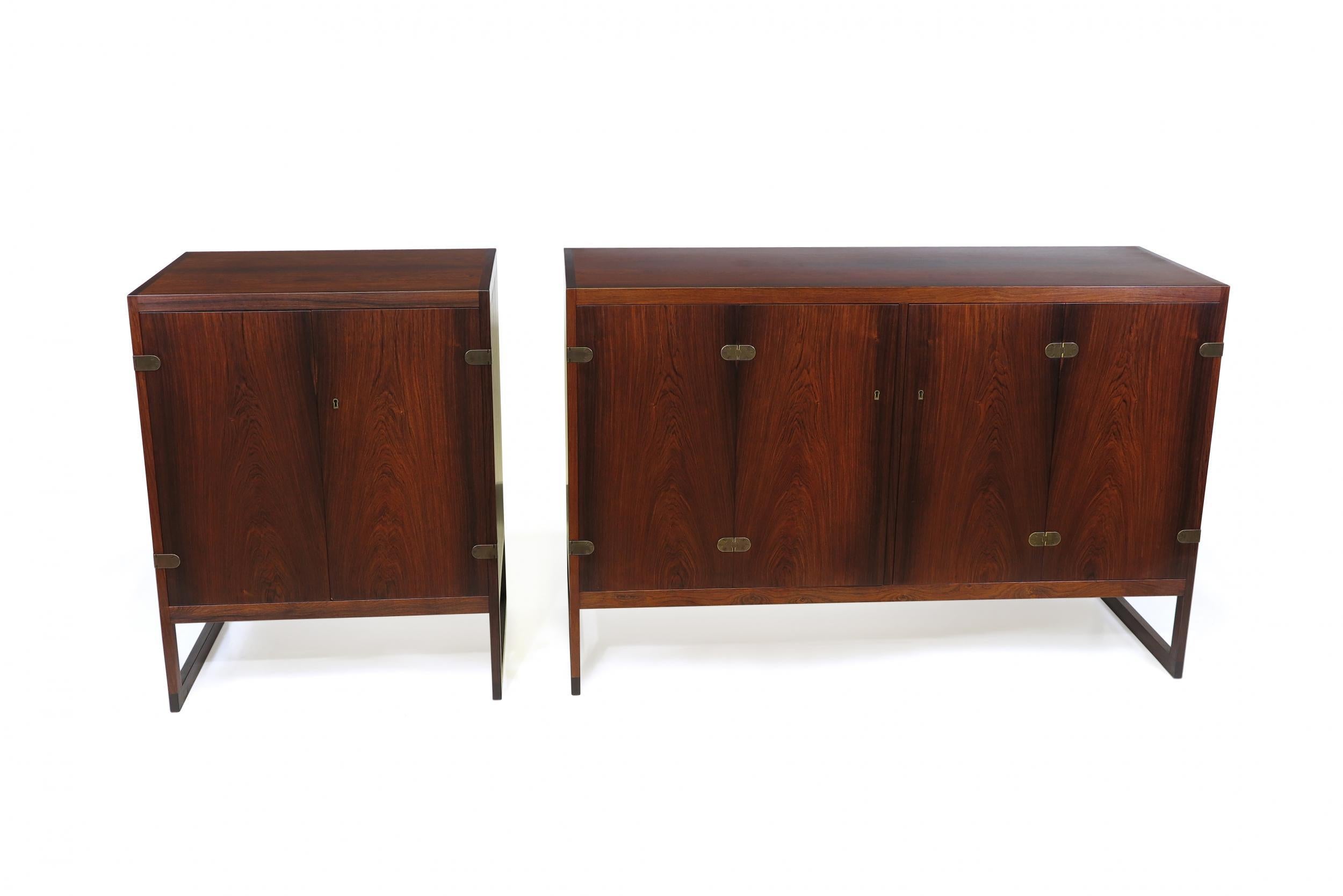 Danish Pair of Borge Mogensen Rosewood Cabinets Model BM 57