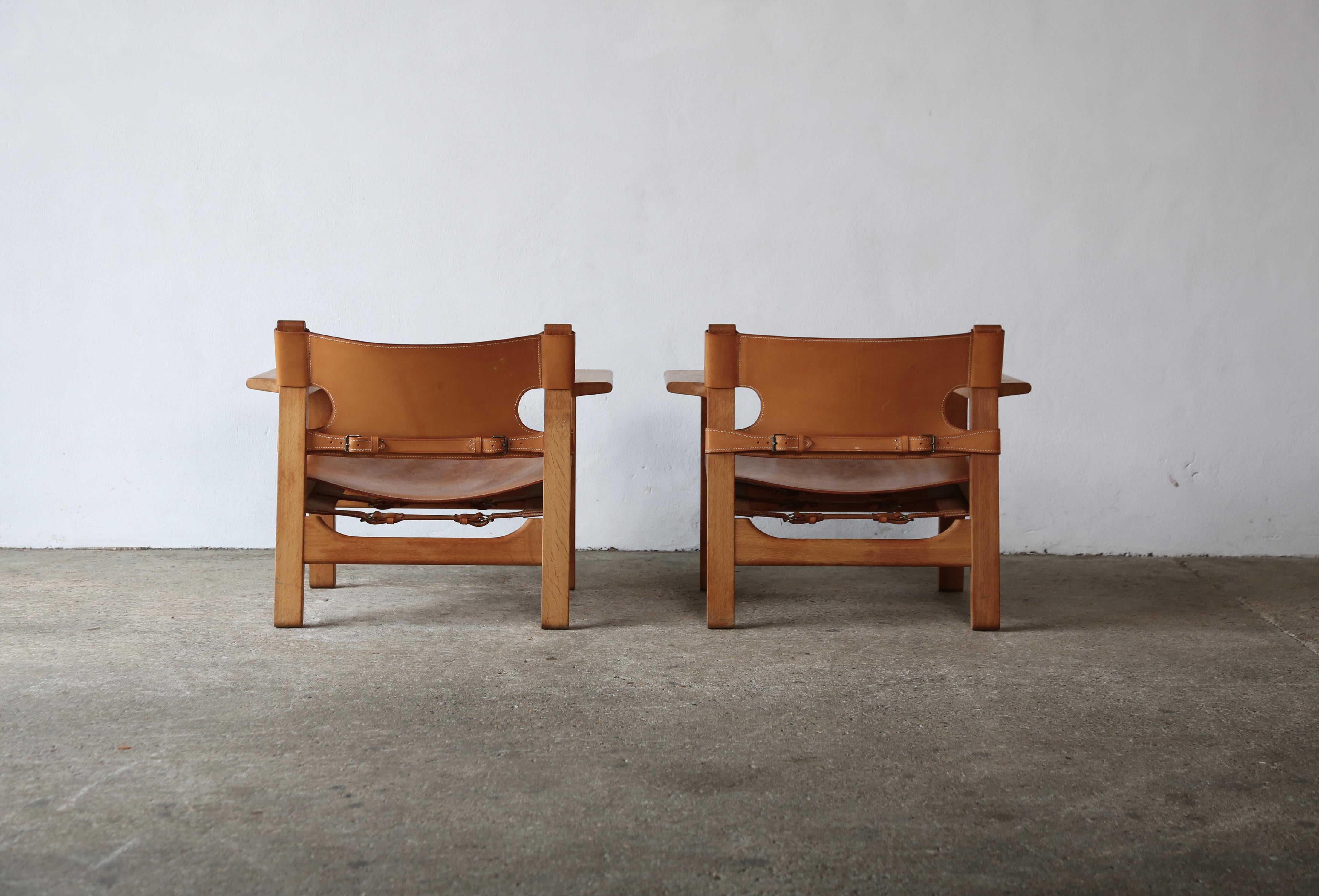 Pair of Borge Mogensen Spanish Chairs, Denmark 1