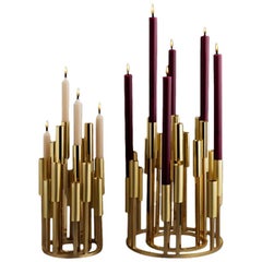 Coppia di lampadari Borgia in ottone, Carla Baz