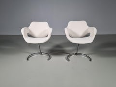 Boris Tabacoff Sillas Scimitar de bouclé, Mobilier Modulair Moderne 'MMM