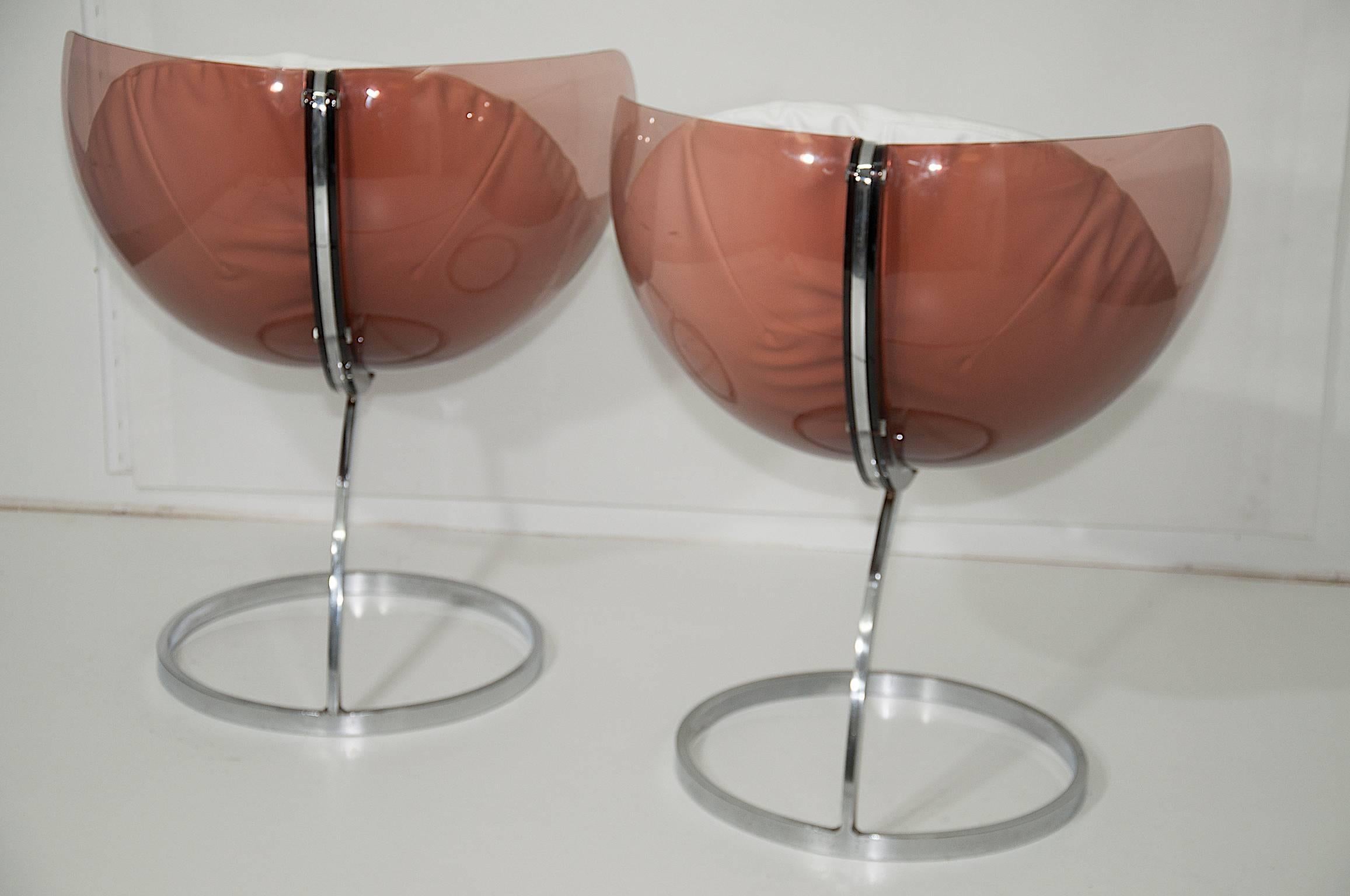 Pair of Boris Tabacoff Sphere Chairs for Mobilier Modulaire Moderne 2