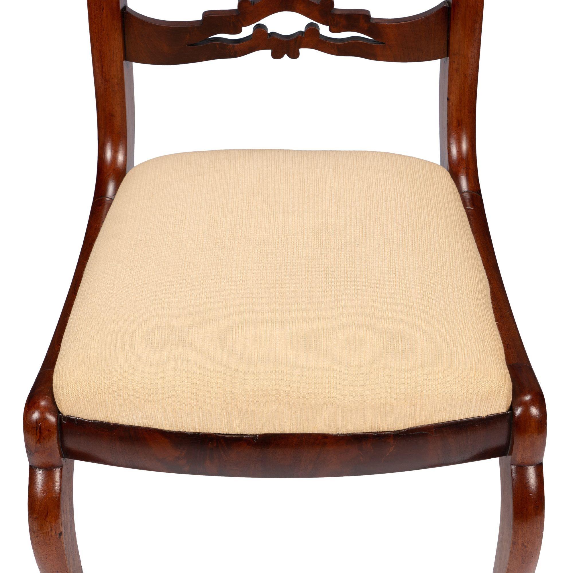 Paire de chaises d'appoint en acajou de Boston, de style Classic, 1830-45 en vente 7