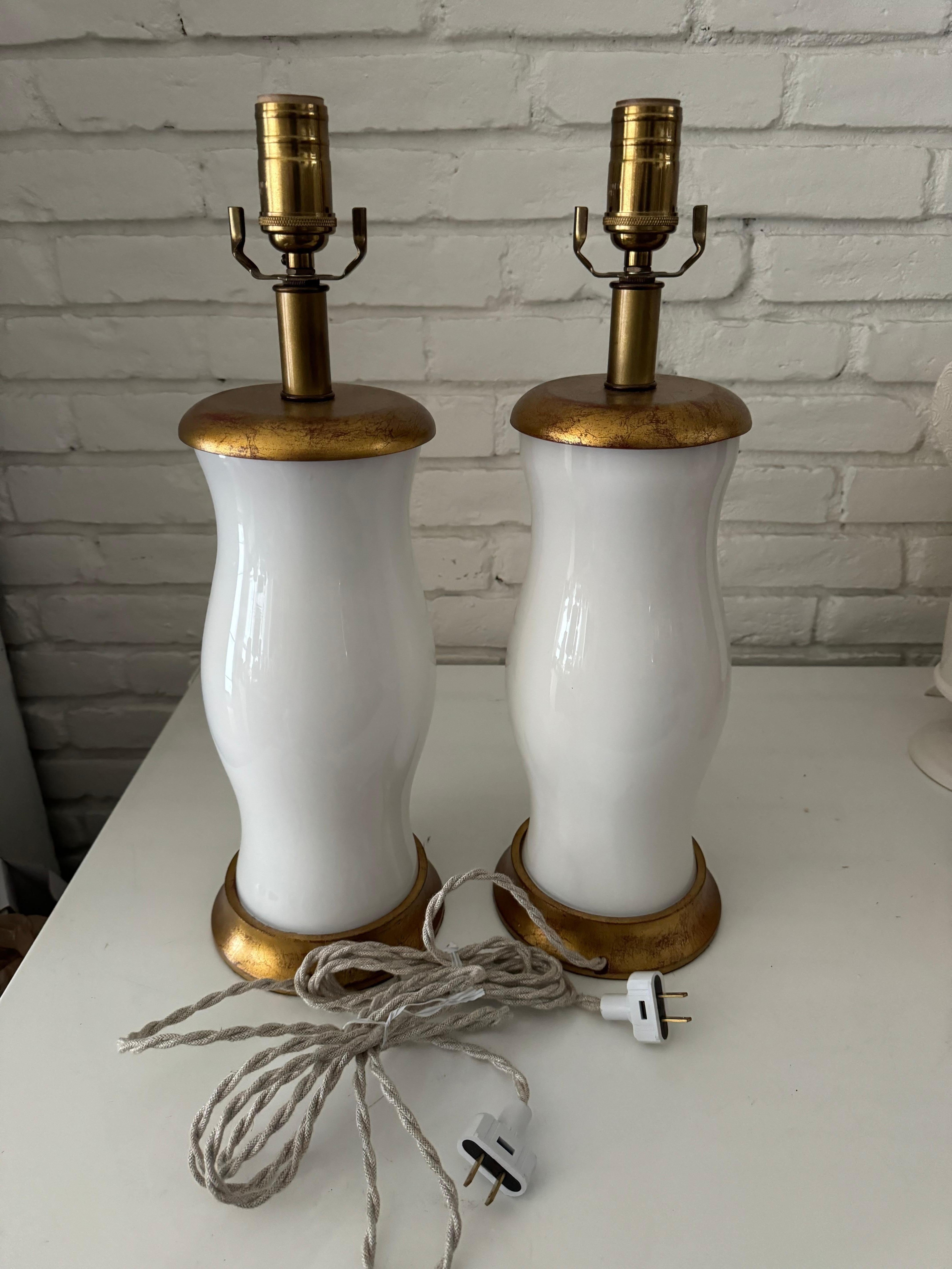 Contemporary Pair of Botanical lamps For Sale
