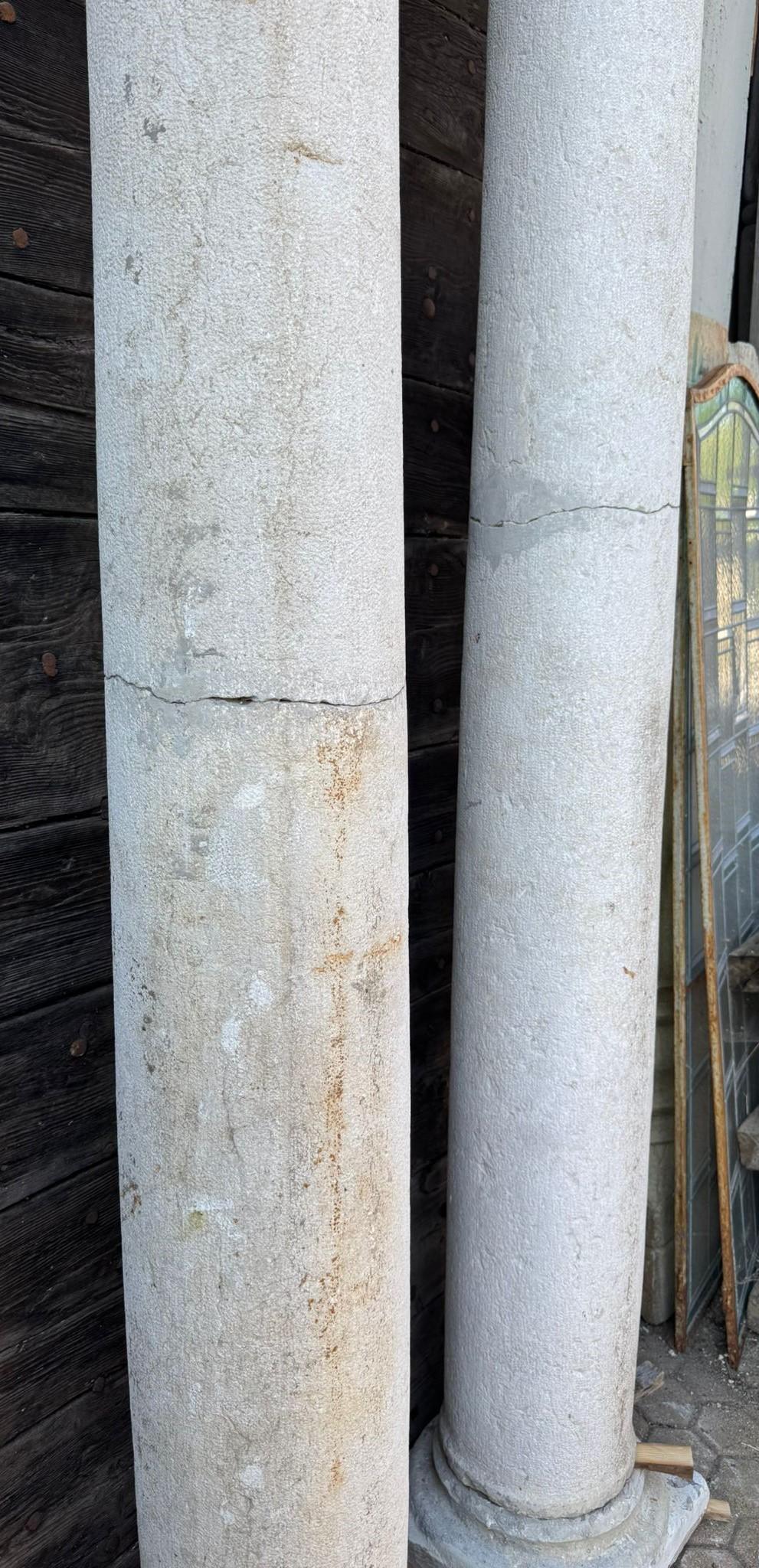 Pareja de columnas Botticino con capiteles y base, Italia siglo XIX en venta