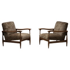 Pair of Bouclé Lounge Chairs, Sweden, circa 1950