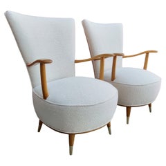 Pair of Bouclé Midcentury Armchairs 1960s 