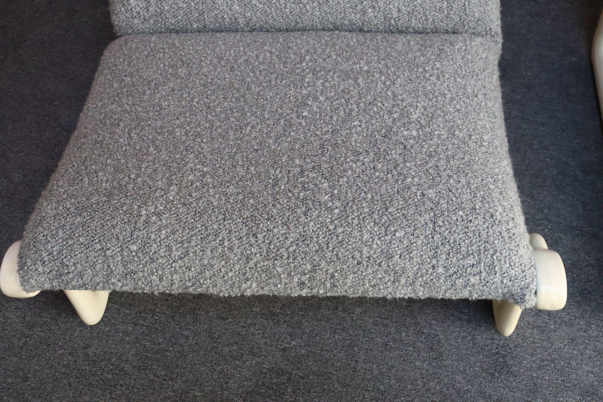 Coppia di sedie Slipper in Bouclé di Bruce Hannah & Andrew Morrison per Knoll in vendita 3