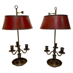 Antique Pair of Bouilliote Lamps