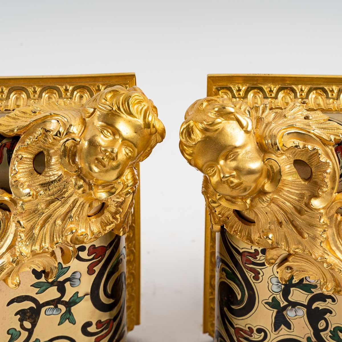 Louis XIV Pair of Boulle Inlaid Console Tables For Sale