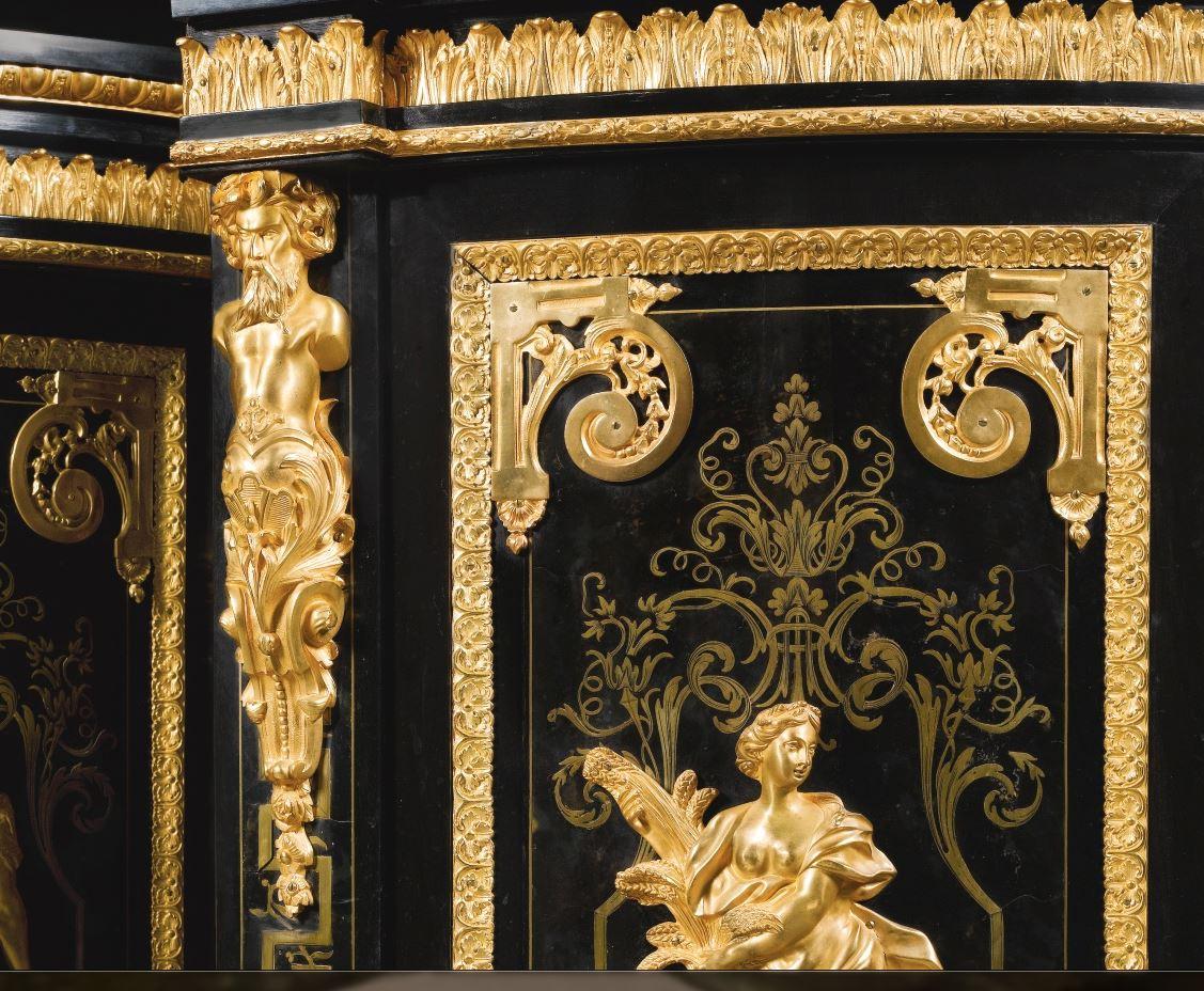 Pair of Boulle Marquetry Inlaid Corner Cabinets by Béfort Jeune, circa 1870 In Good Condition For Sale In Brighton, West Sussex