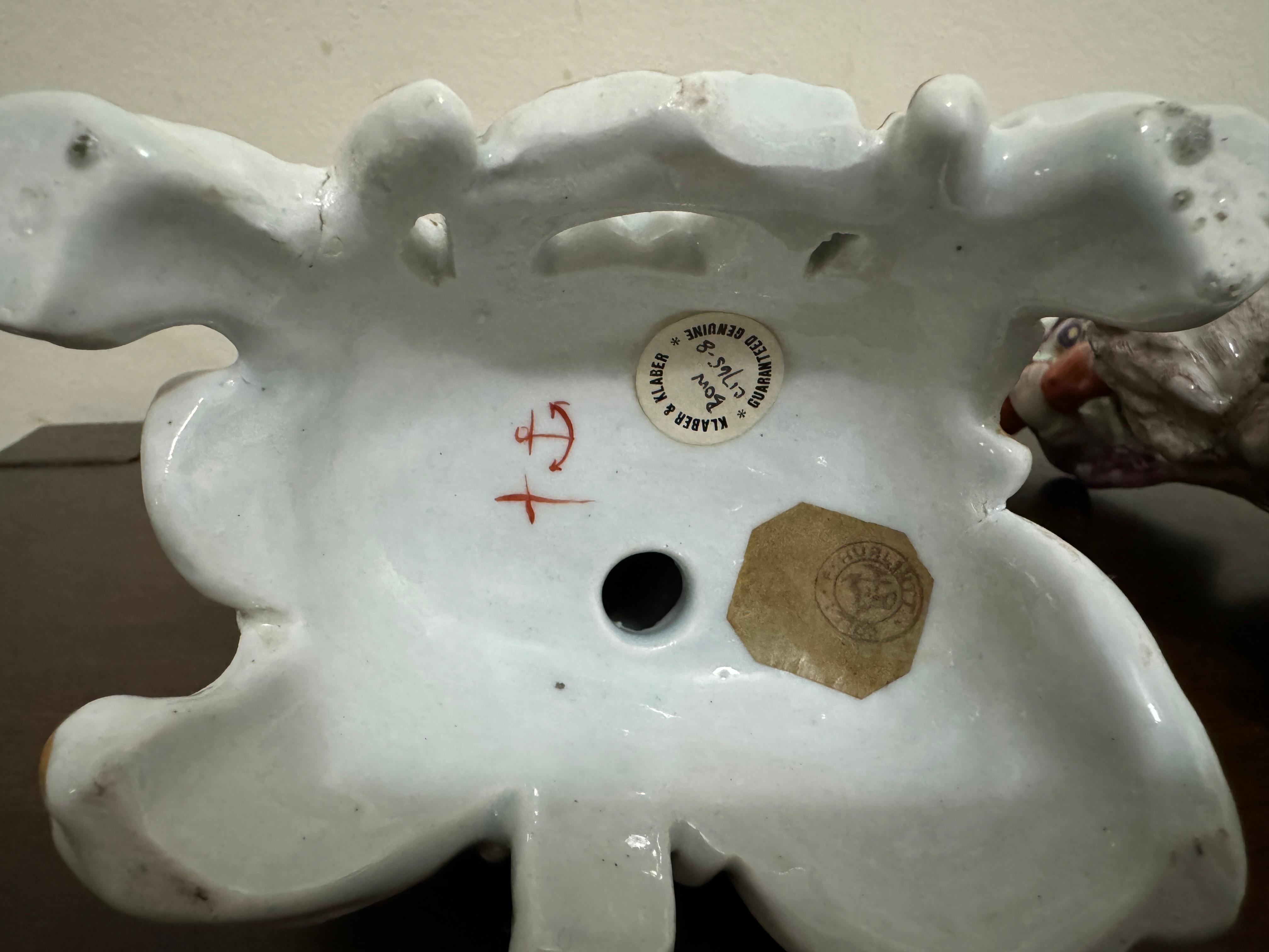 Coppia di figure di elementi di Bow Porcelain, 