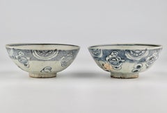 Pair of Bowls from Shipwreck, Late Ming Era(16-17th century)