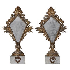 Antique Pair of Brackets with Mirrors